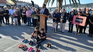 Çocuk İstismarı Foça’da Protesto Edildi