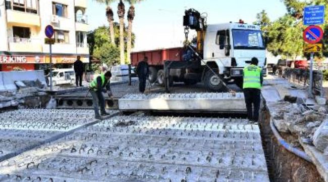 Güzelyalı’daki menfez yenileme çalışması yarılandı