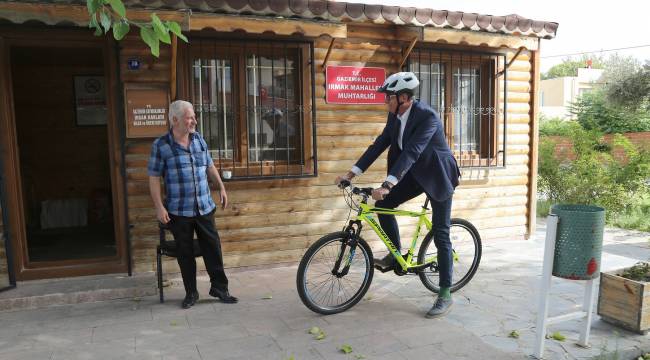 Başkan Arda’dan bisikletli denetim