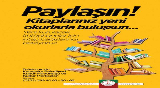 Karşıyaka Belediyesi kitaplarınızı bekliyor