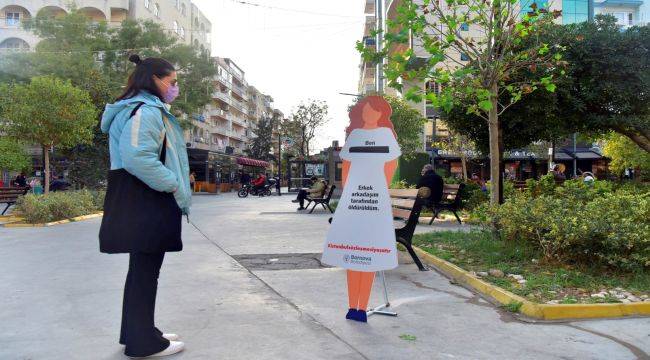 Bornova kadına yönelik şiddetin farkında