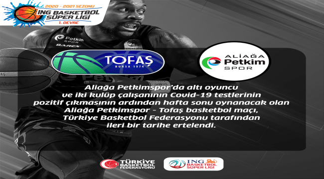 Aliağa Petkimspor, TOFAŞ Karşılaşması Ertelendi