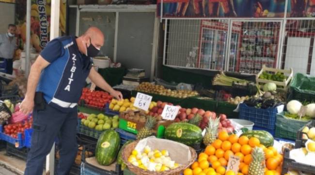 Bergama'da manavlara fiyat denetimi 