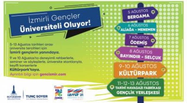 İzmir Büyükşehir Belediyesi üniversite tercihinde gençleri yalnız bırakmıyor