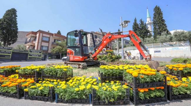 Sokaklarda çiçeklerle renk karnavalı 