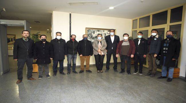 Aydın Gazeteciler Cemiyeti'nden Başkan Çerçioğlu'na Nezaket Ziyareti