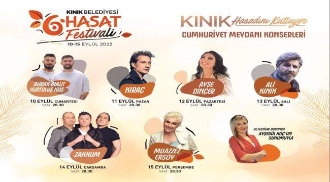Kınık Hasat Festivali 10 Eylül'de kapılarını açıyor