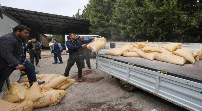 Buca Belediyesi’nden besicilere yem yardımı 