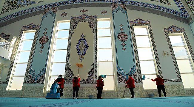 Ramazan öncesi camii temizliği yapıldı
