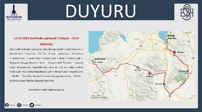 İzmir Trafiği İçin 14 Ekim Uyarısı