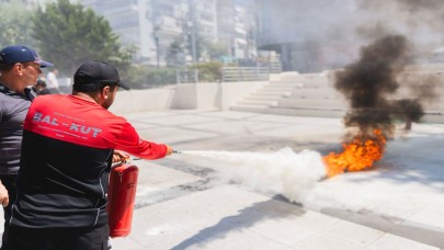 Balçova’da yangına karşı tatbikat