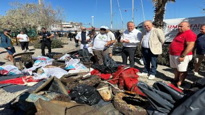 Urla'da kıyı ve deniz temizliği yapıldı