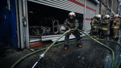 Buca’da depo yangını kısa sürede söndürüldü
