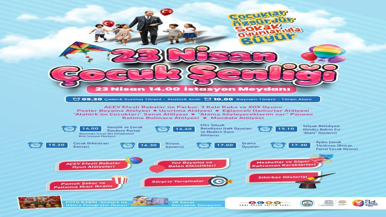 Efes selçuk’ta çocuklar 23 nisan şenliğinde buluşacak