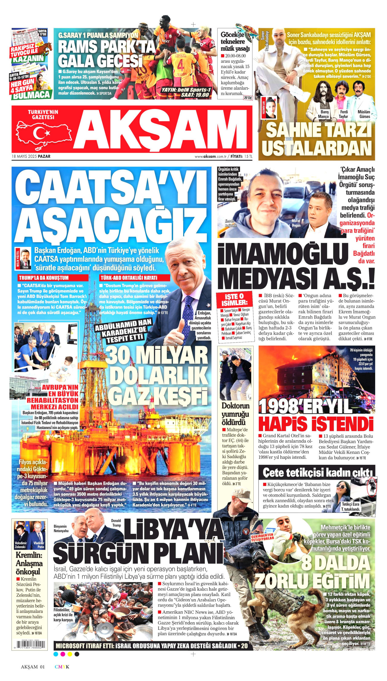 AKŞAM Gazete Manşeti