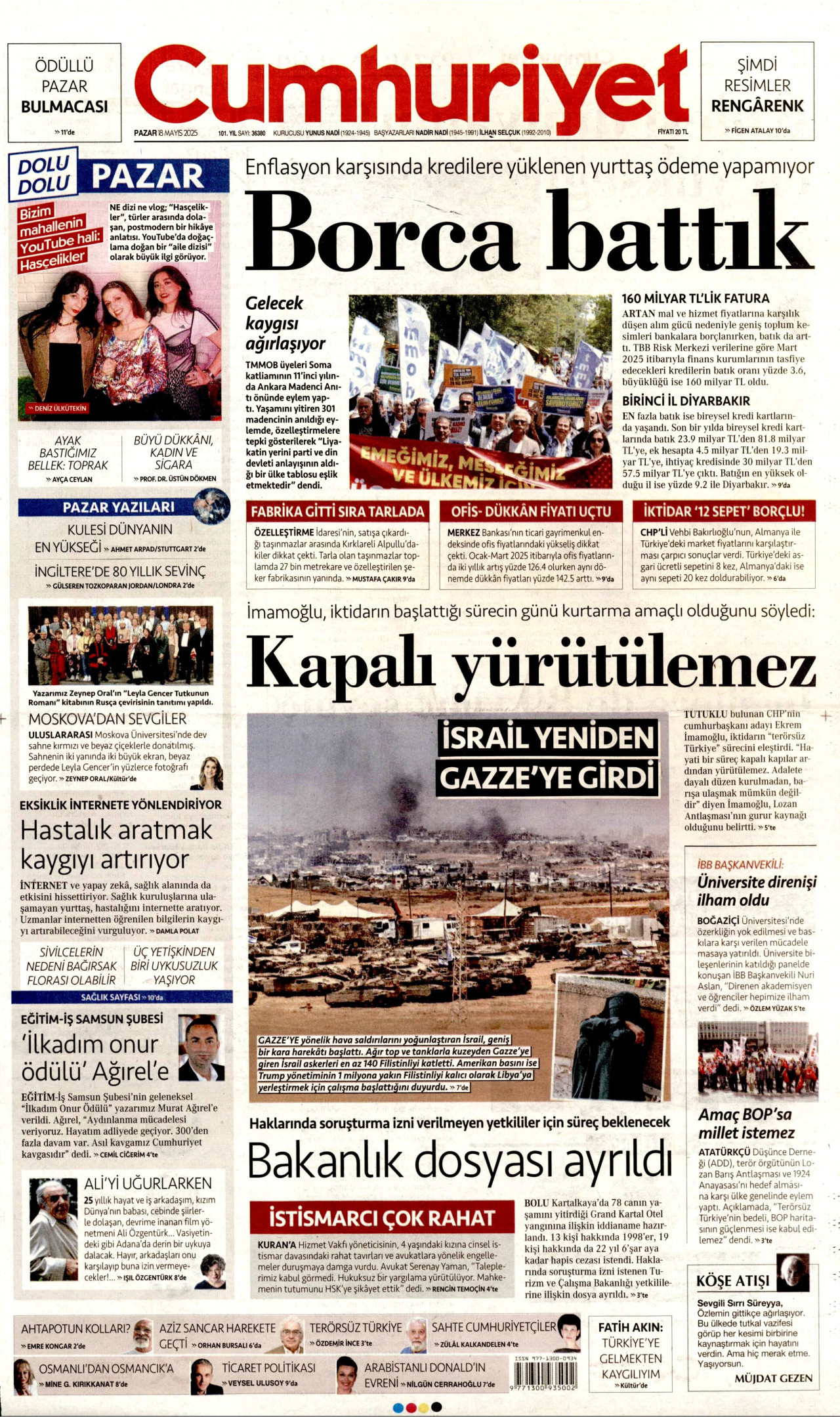 CUMHURİYET Gazete Manşeti