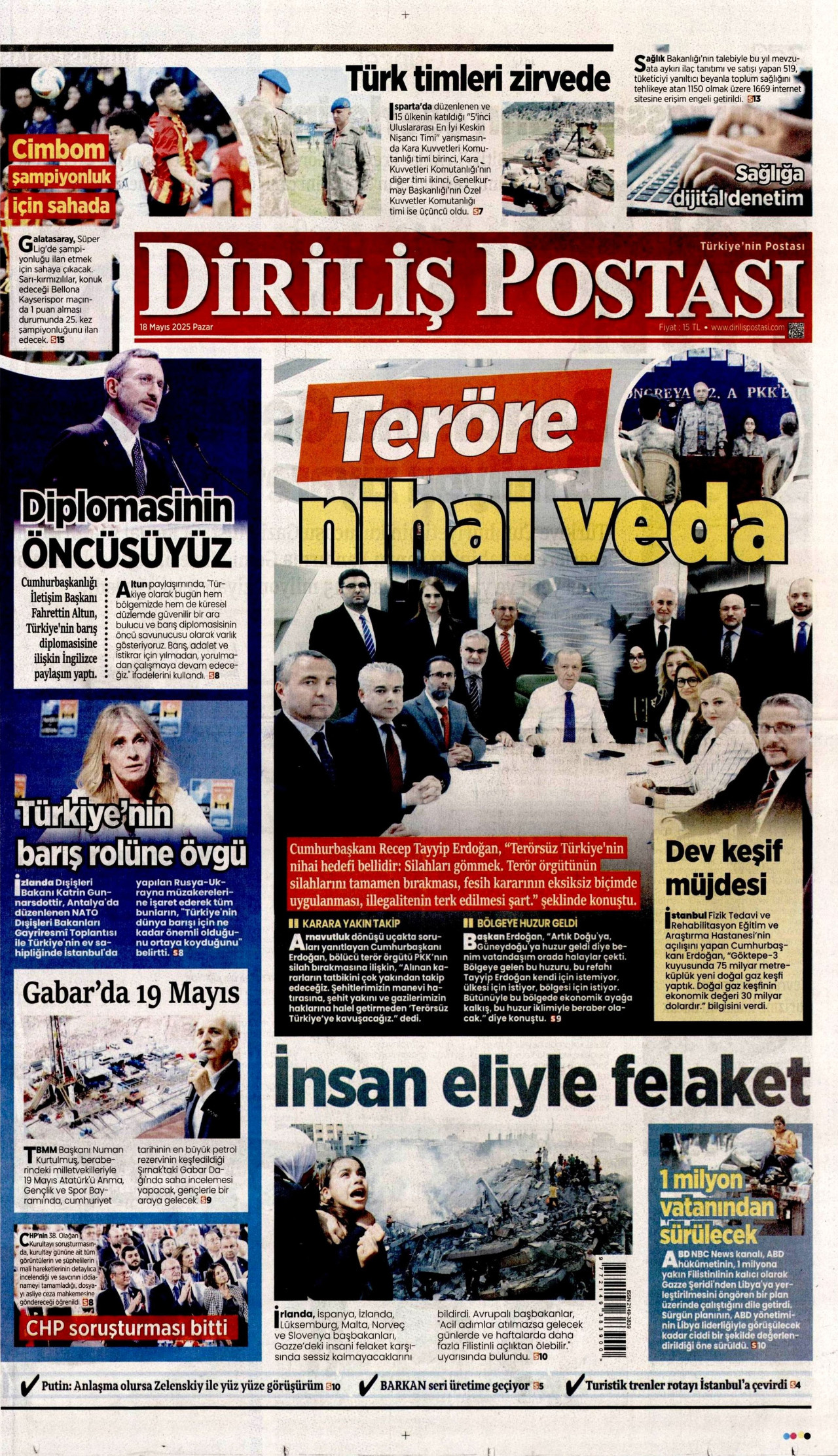DİRİLİŞ POSTASI Gazete Manşeti