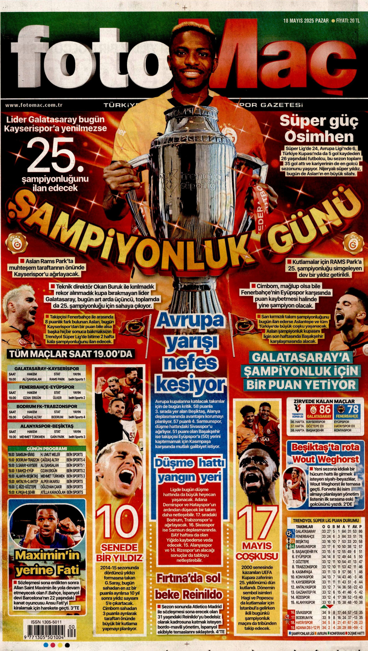 FOTOMAÇ Gazete Manşeti
