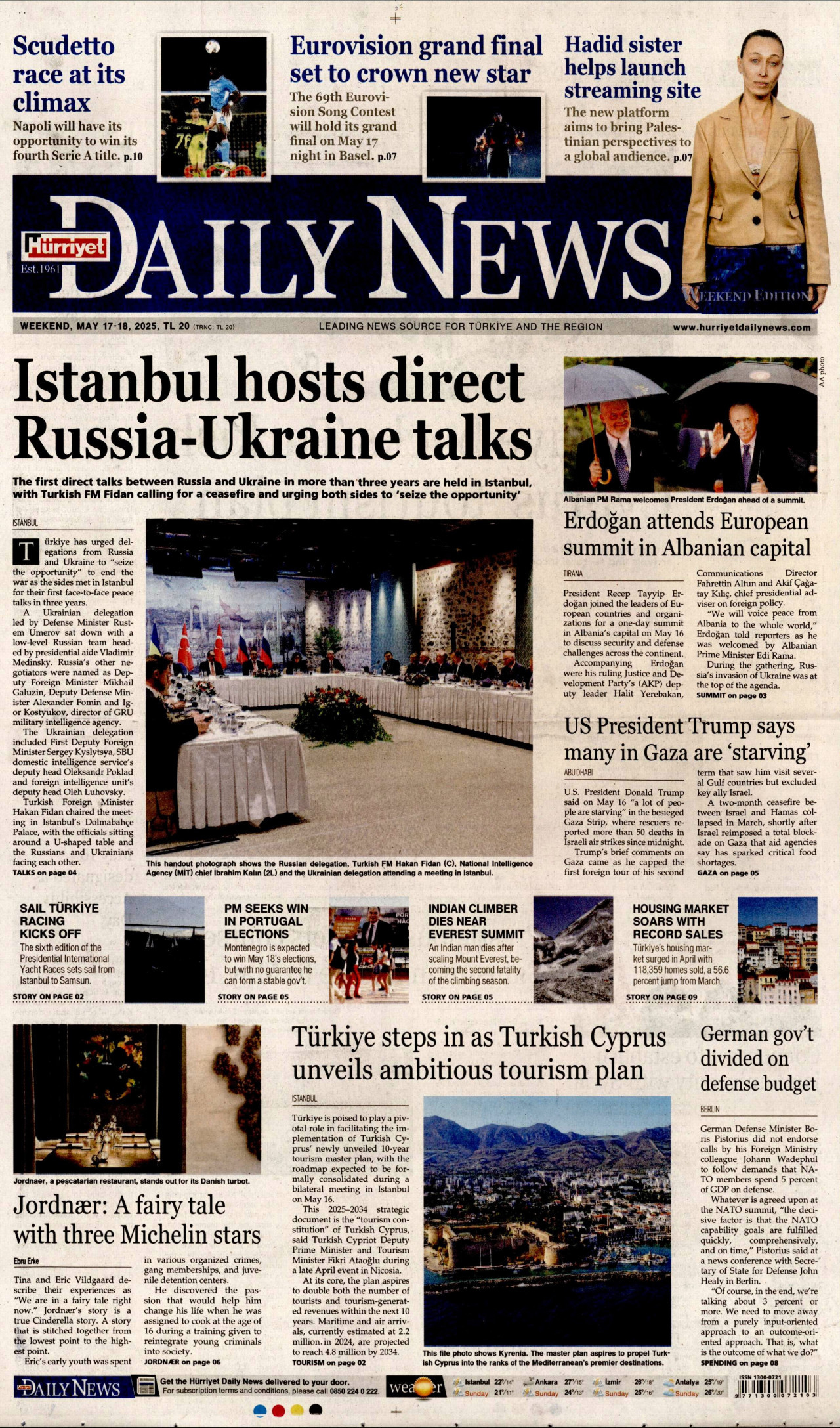 HÜRRİYET DAİLY NEWS Gazete Manşeti