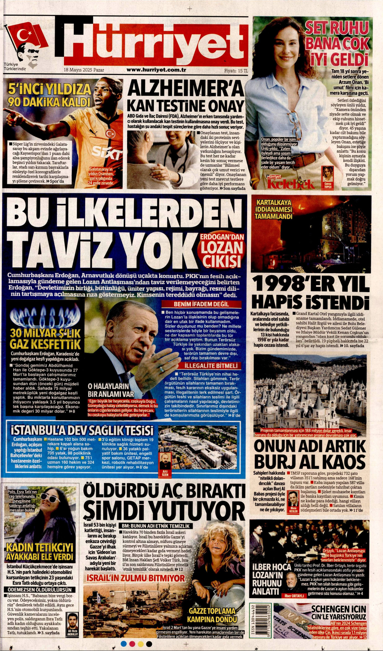 HÜRRİYET Gazete Manşeti
