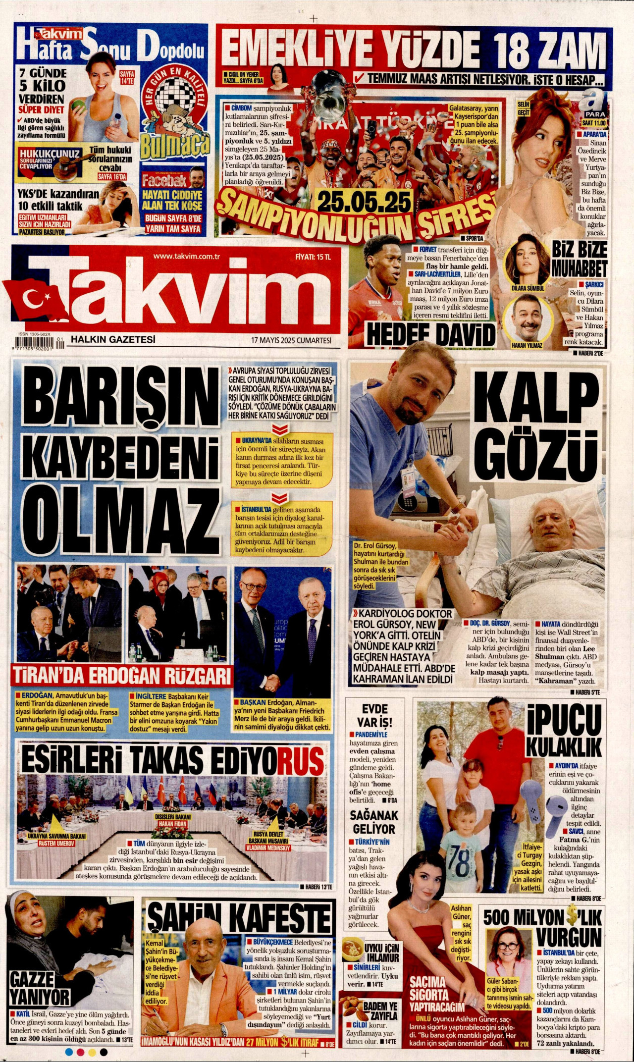 TAKVİM Gazete Manşeti
