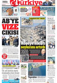 TÜRKİYE GAZETESİ Gazete Manşeti