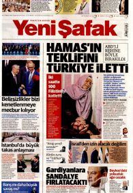 YENİ ŞAFAK Gazete Manşeti