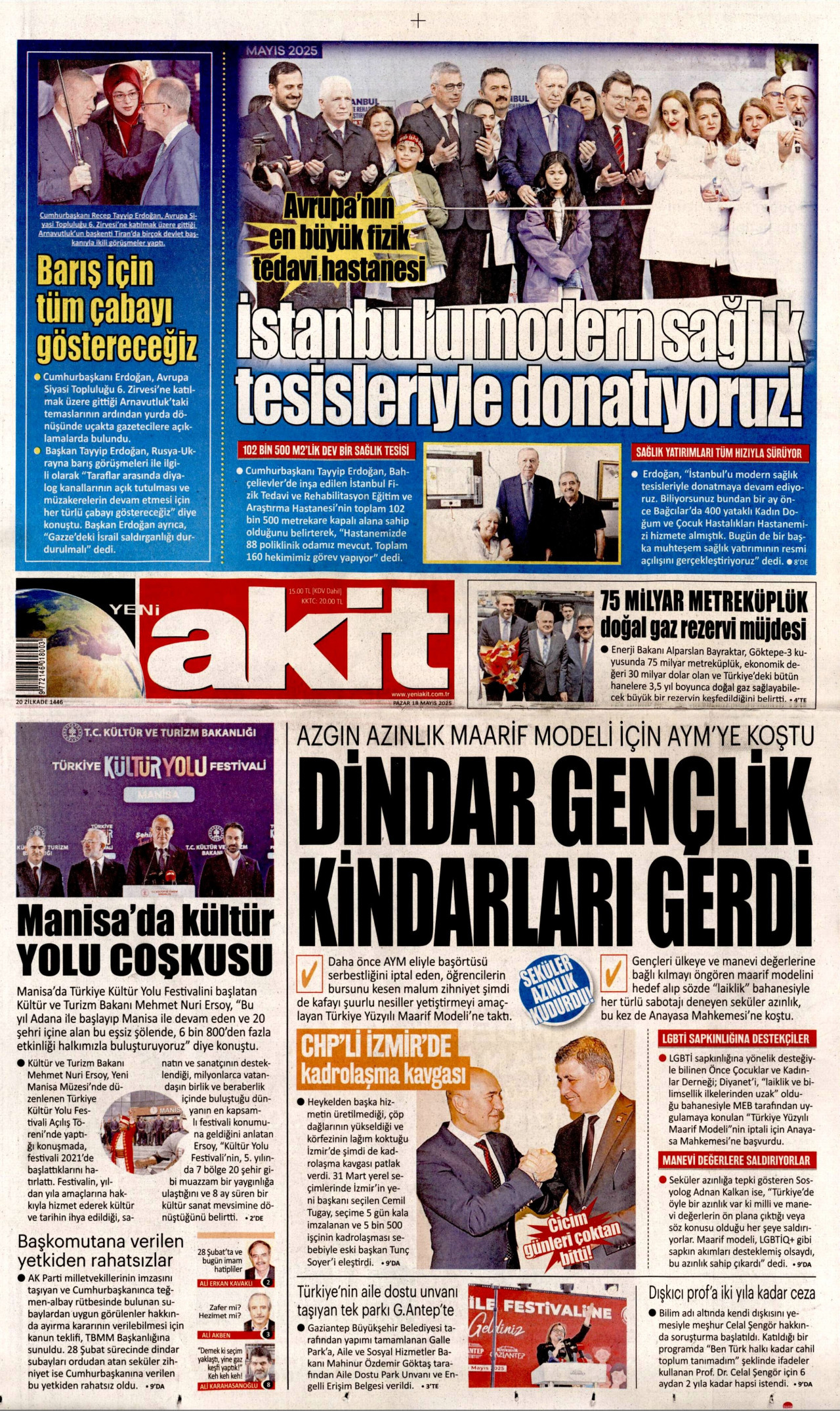 YENİ AKİT Gazete Manşeti