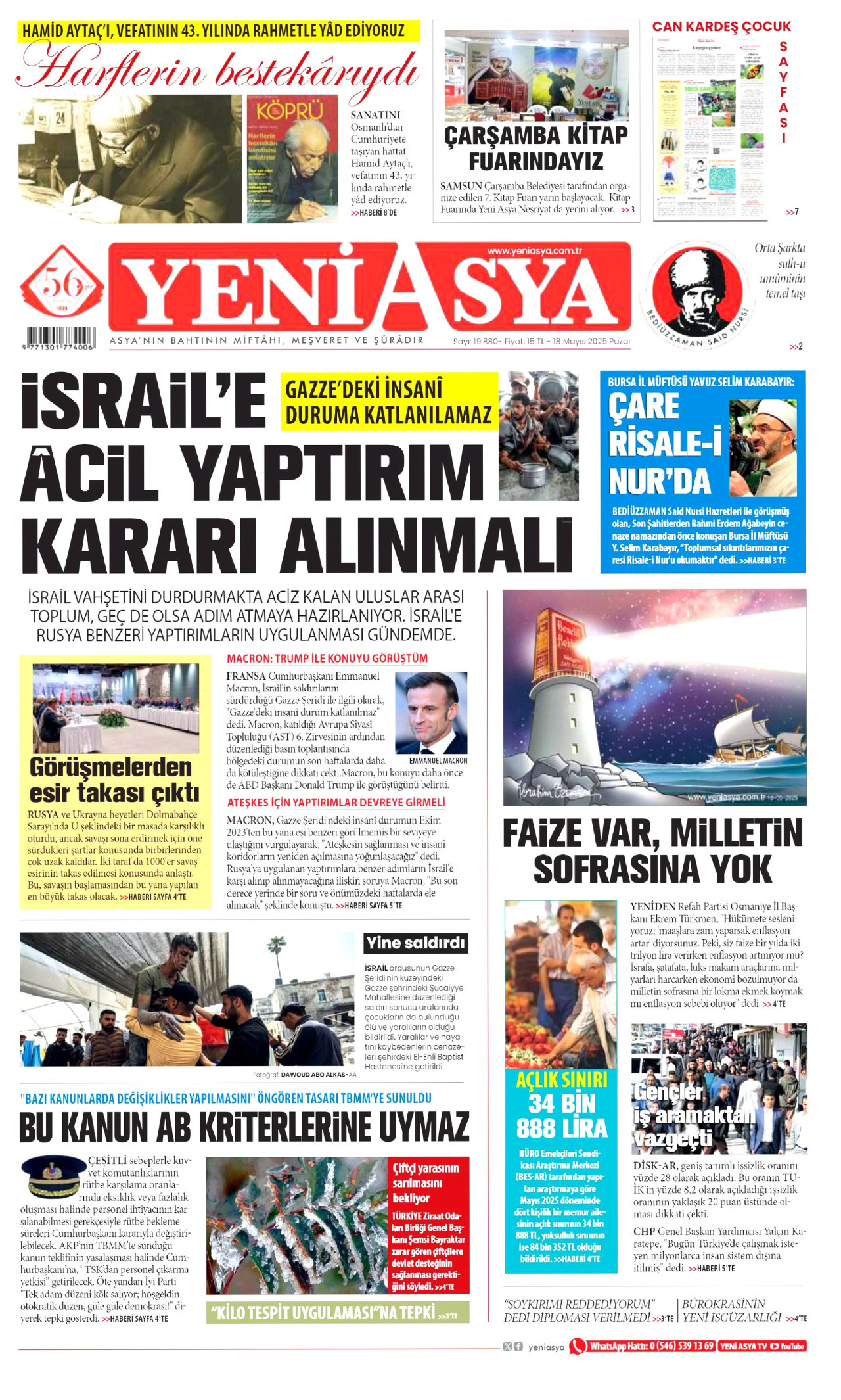YENİ ASYA Gazete Manşeti