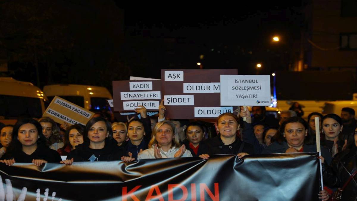 Karabağlar Kadına Yönelik Şiddete Karşı Tek Ses Tek Yürek